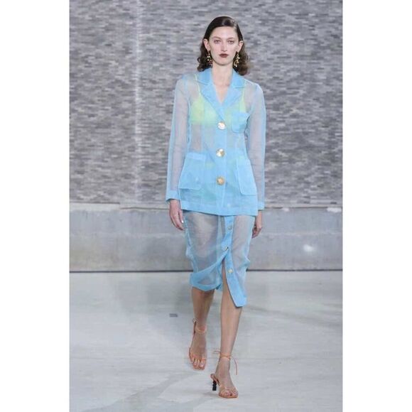 Rejina Pyo Sophie Organza Sheer Jacket size UK8 - Picture 2 of 12